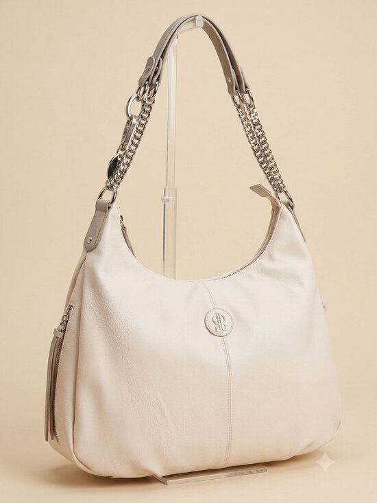 Jennifer Lopez Handbags - Jennifer Lopez JLO White Hobo Shoulder Bag Faux Leather Purse Y2K Style